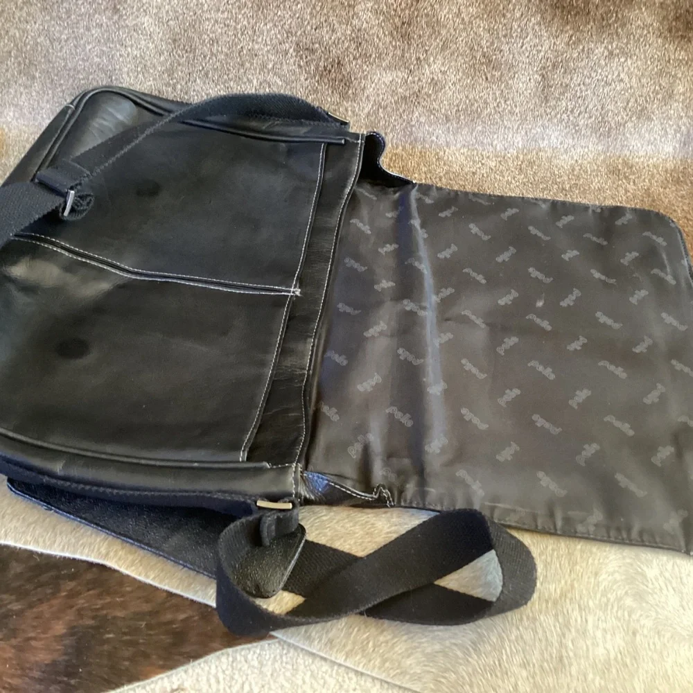 Pelle Leather Flap Top Briefcase Messenger Crossbody Bag
